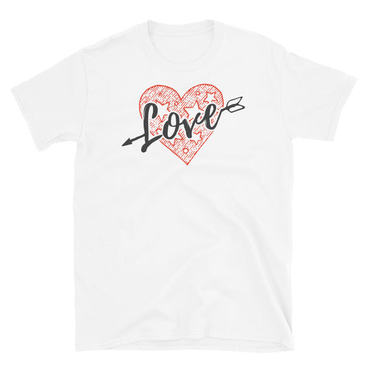 Liebe, Valentinstag für Paare. Passgenaues Unisex-Softstyle-T-Shirt