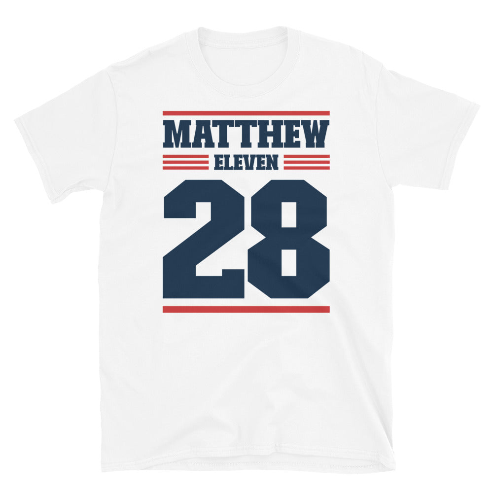 Matthew 1128 Christian Fit Unisex Softstyle T-Shirt