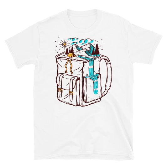 Mountain and bag ,backpacker Fit Unisex Softstyle T-Shirt