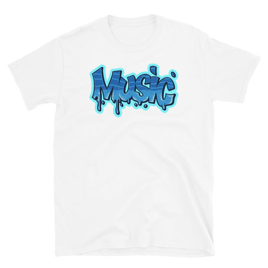 Music Graffiti Character Style Text Fit Unisex Softstyle T-Shirt