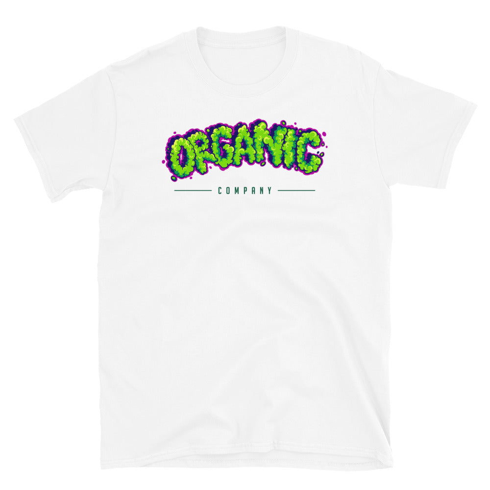 Palabras de letras con efecto de humo de cannabis orgánico Fit Camiseta unisex Softstyle