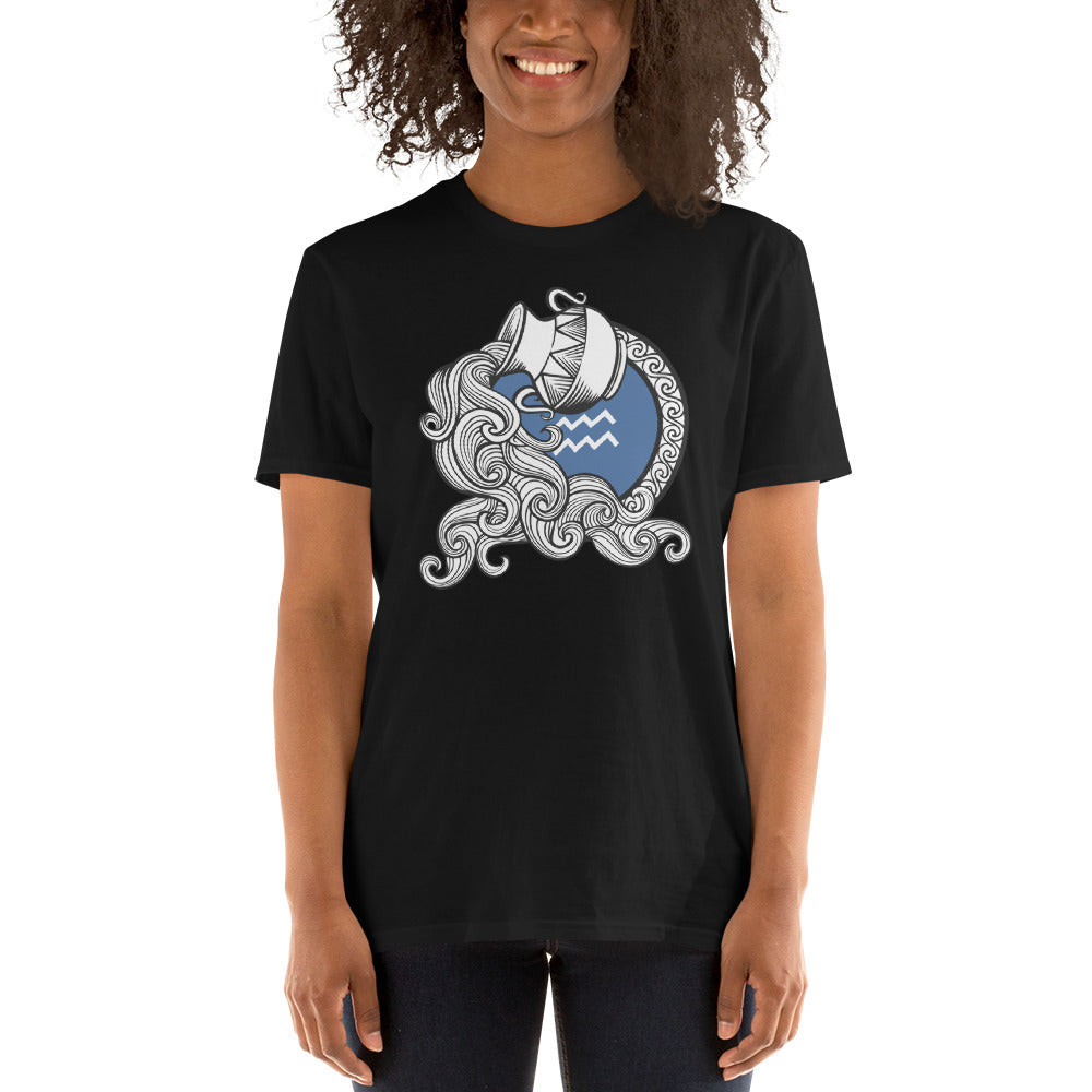 Camiseta unisex de manga corta Acuario