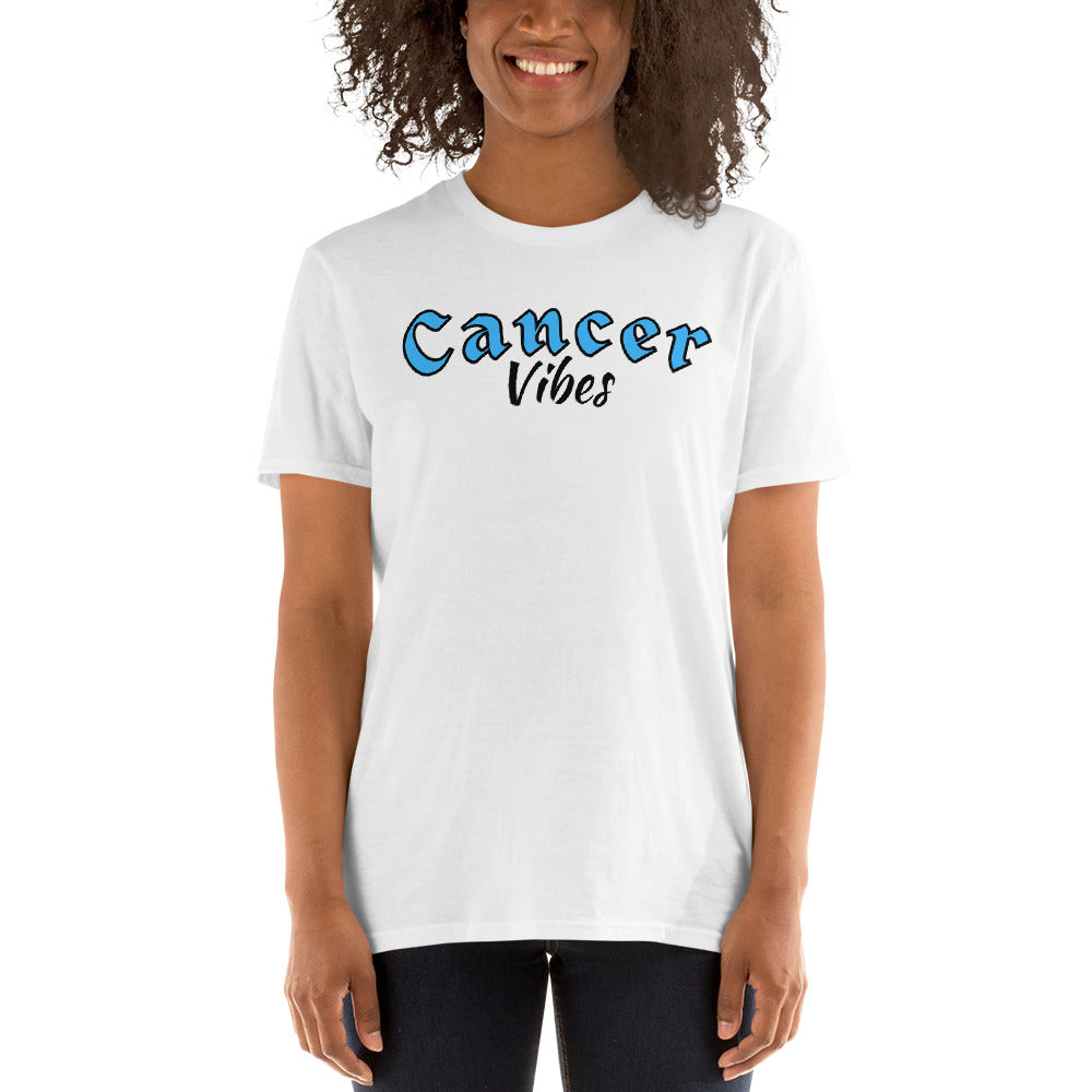 Camiseta unisex de manga corta contra el cáncer