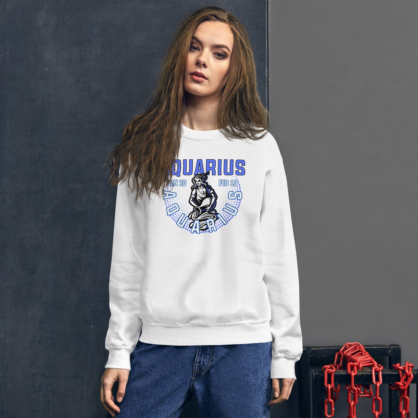 Aquarius Zodiac Sign Unisex Sweatshirt