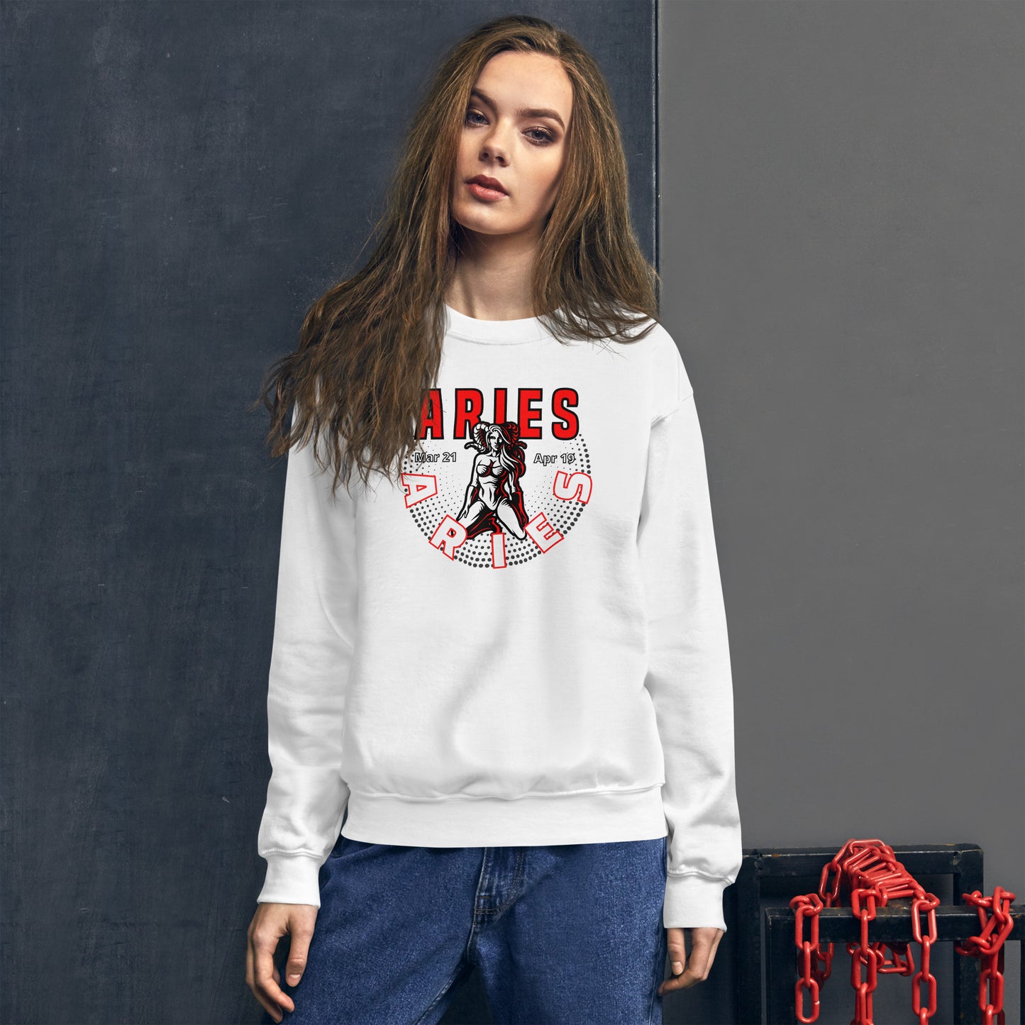 Aries Zodiac Sign Unisex Sweatshirt