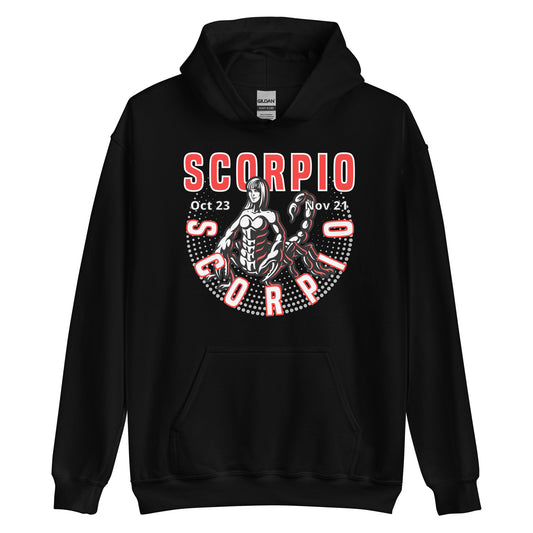 Sudadera con capucha unisex Signo del Zodíaco Escorpio