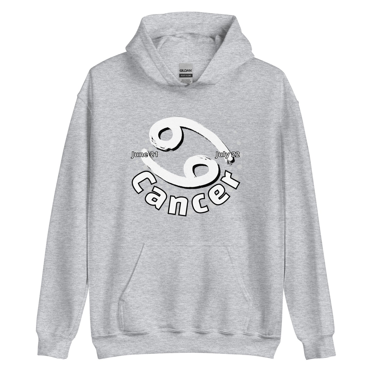 Sudadera con capucha unisex con signo del zodíaco del cáncer