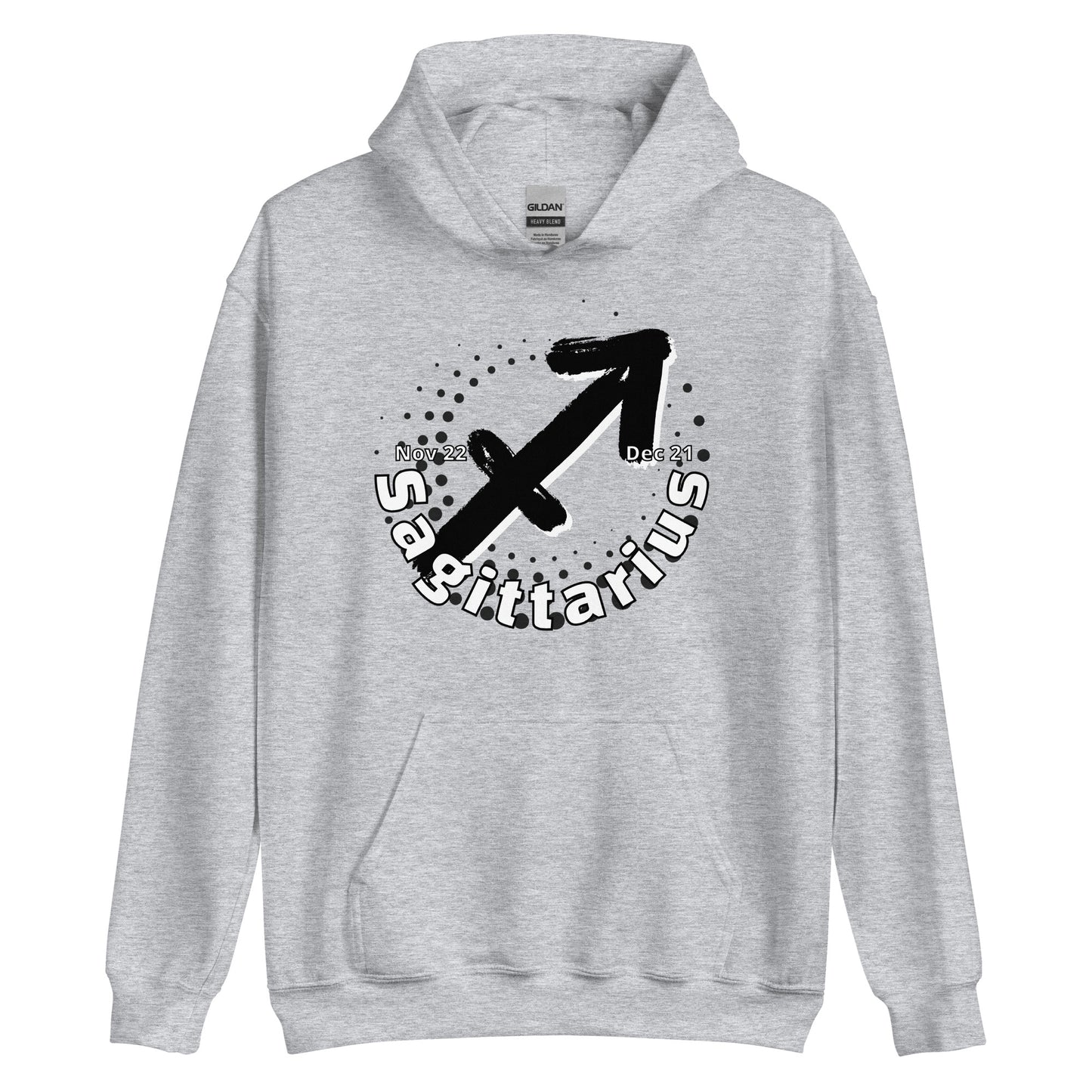 Sudadera con capucha unisex del signo del zodíaco de Sagitario