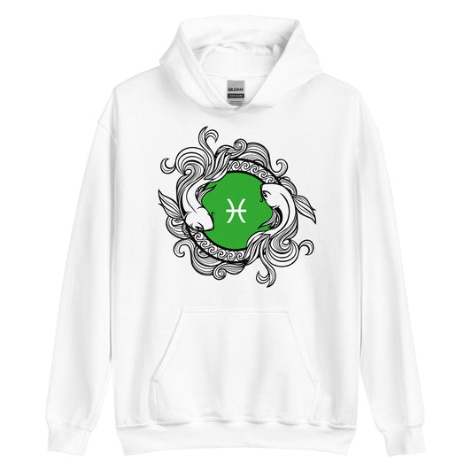 Sudadera con capucha unisex del signo del zodíaco de Piscis